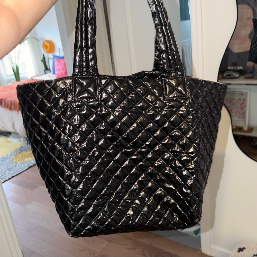 MZ Wallace Metro Tote Medium Shiny Black - Picture 4 of 5